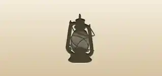Kerosene Lamp silhouette