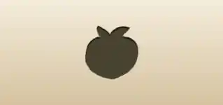 Peach silhouette
