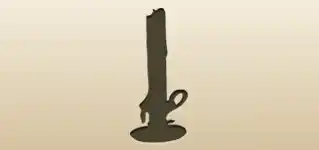 Candlestick silhouette