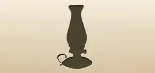 Kerosene Lamp silhouette
