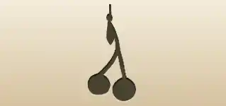 Cherries silhouette