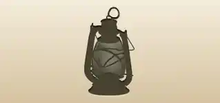 Kerosene Lamp silhouette