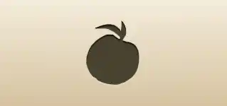 Peach silhouette