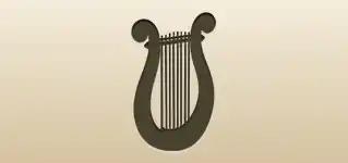 Lyre silhouette