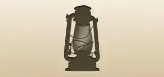 Kerosene Lamp silhouette