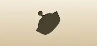 清代の官帽のシルエット
