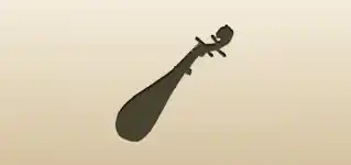 リュートのシルエット