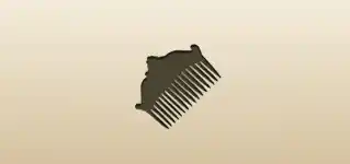 くしのシルエット