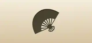 扇子のシルエット
