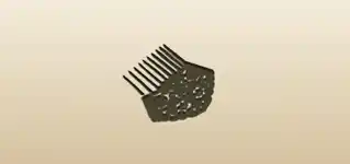 くしのシルエット