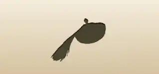 清代の官帽のシルエット