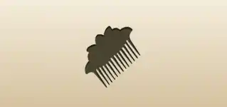 くしのシルエット
