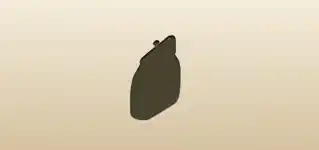 小銭入れのシルエット