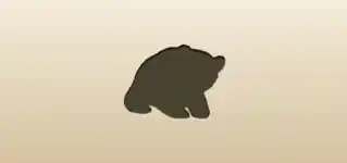 パンダのシルエット