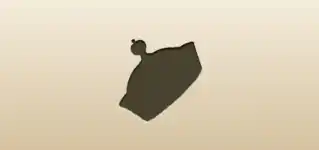 清代の官帽のシルエット