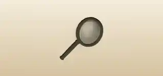虫眼鏡のシルエット