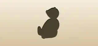 パンダのシルエット