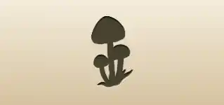 Mushrooms silhouette