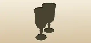Wine Glasses silhouette