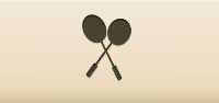 Badminton Set silhouette