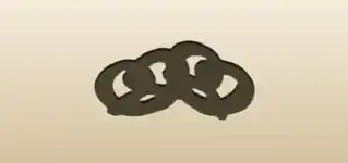 Pretzels silhouette