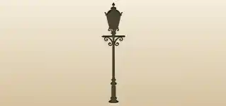 Lamppost silhouette