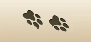 Paw Prints silhouette