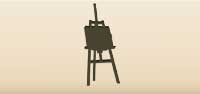 Easel silhouette