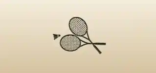 Badminton Set silhouette