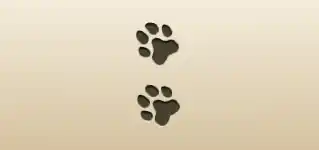 Paw Prints silhouette