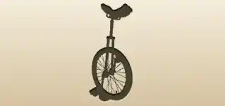 Unicycle silhouette