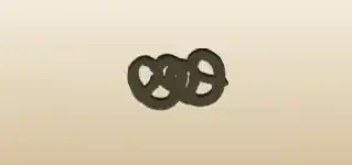 Pretzels silhouette