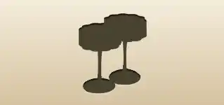 Wine Glasses silhouette