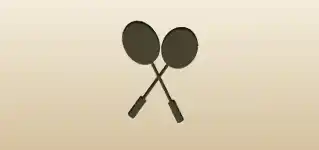 Badminton Set silhouette