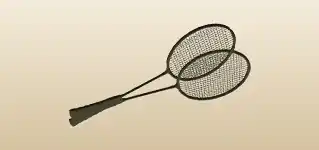 Badminton Set silhouette