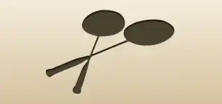 Badminton Set silhouette