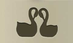 Pair of Swans silhouette