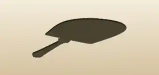 団扇のシルエット
