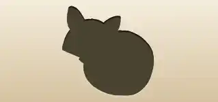 アライグマのシルエット