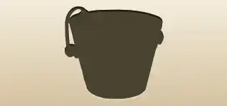 バケツのシルエット
