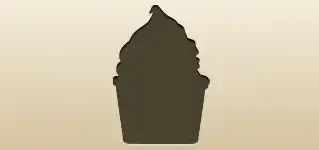 アイスクリームのシルエット