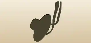 笠子帽のシルエット