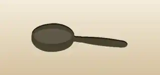 虫眼鏡のシルエット