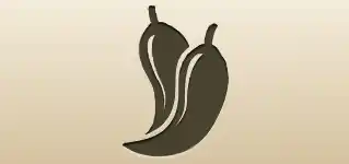 唐辛子のシルエット