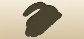 ブラシのシルエット