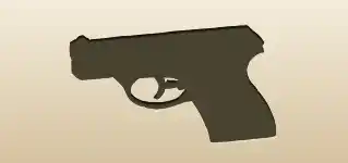 ピストルのシルエット