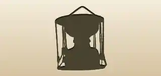 太鼓のシルエット