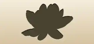 蓮のシルエット