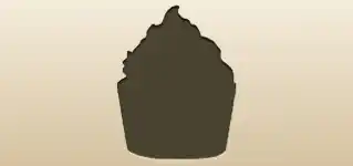 アイスクリームのシルエット
