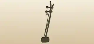 奚琴のシルエット